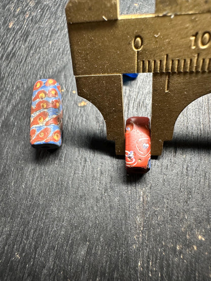 3 Pics Antique Millefiori Glass Beads  Venetian African Trade Beads for Crafts & Jewelry