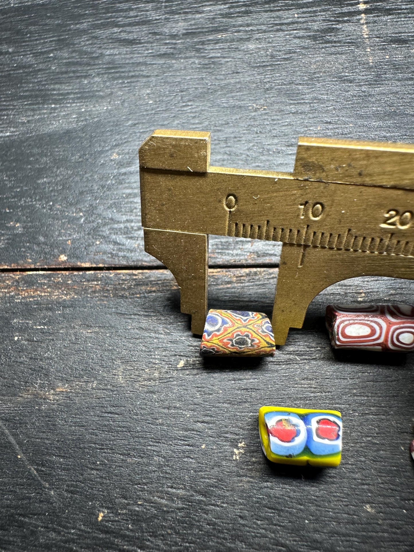 Antique Millefiori Trade Beads: Venetian Cylinder Mosaic Glass