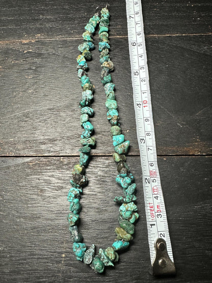 Natural Turquoise Nugget Beads: Hand-Polished Gemstone Jewelry Supplies