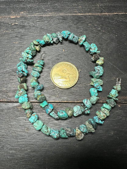 Natural Turquoise Nugget Beads: Hand-Polished Gemstone Jewelry Supplies