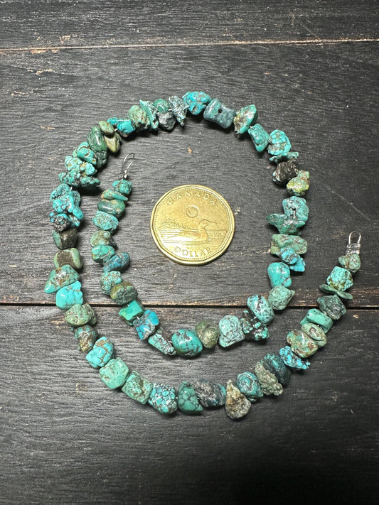 Natural Turquoise Nugget Beads: Hand-Polished Gemstone Jewelry Supplies