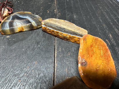 Raw Edge Agate Slice Beads: Freeform Gemstone Jewelry Making