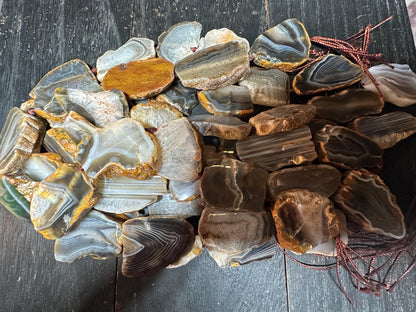 Raw Edge Agate Slice Beads: Freeform Gemstone Jewelry Making