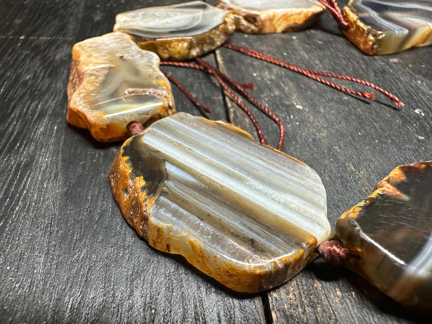 Raw Edge Agate Slice Beads: Freeform Gemstone Jewelry Making