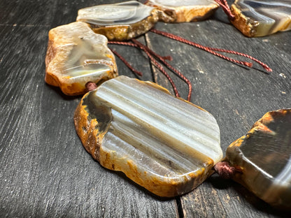Raw Edge Agate Slice Beads: Freeform Gemstone Jewelry Making