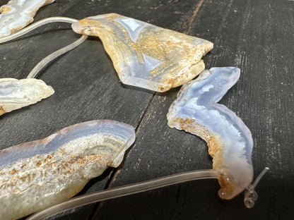 Raw Edge Agate Slice Beads: Freeform Gemstone Jewelry Making