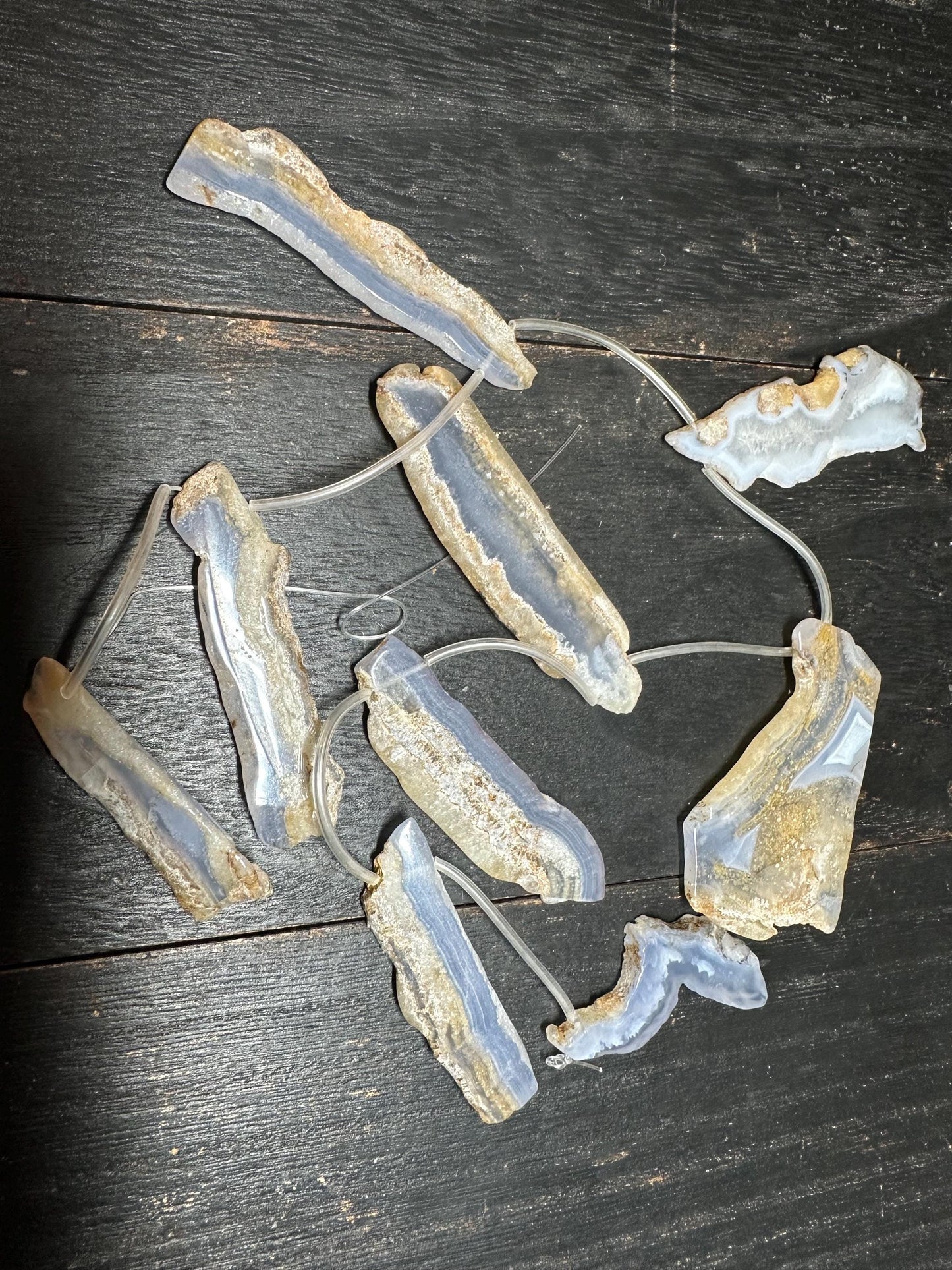 Raw Edge Agate Slice Beads: Freeform Gemstone Jewelry Making