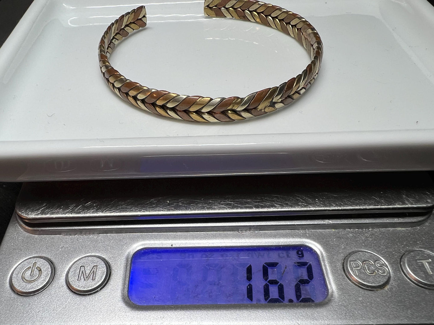 Handmade Tibetan Healing Cuff Bracelet: Copper Brass Iron Bangle, Spiritual Jewelry