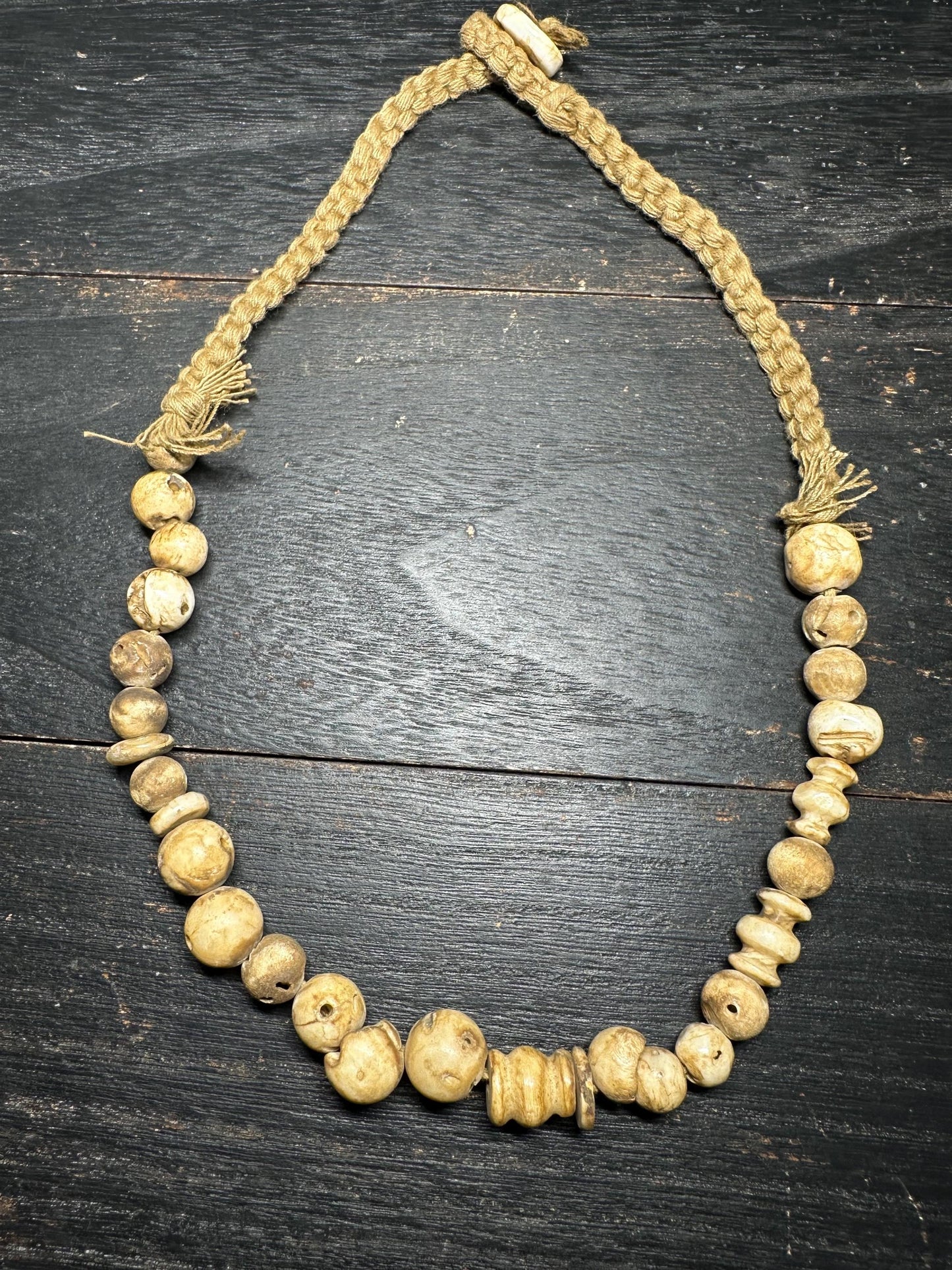 Handmade Nepal Conch Shell Necklace: Tribal Boho Jewelry