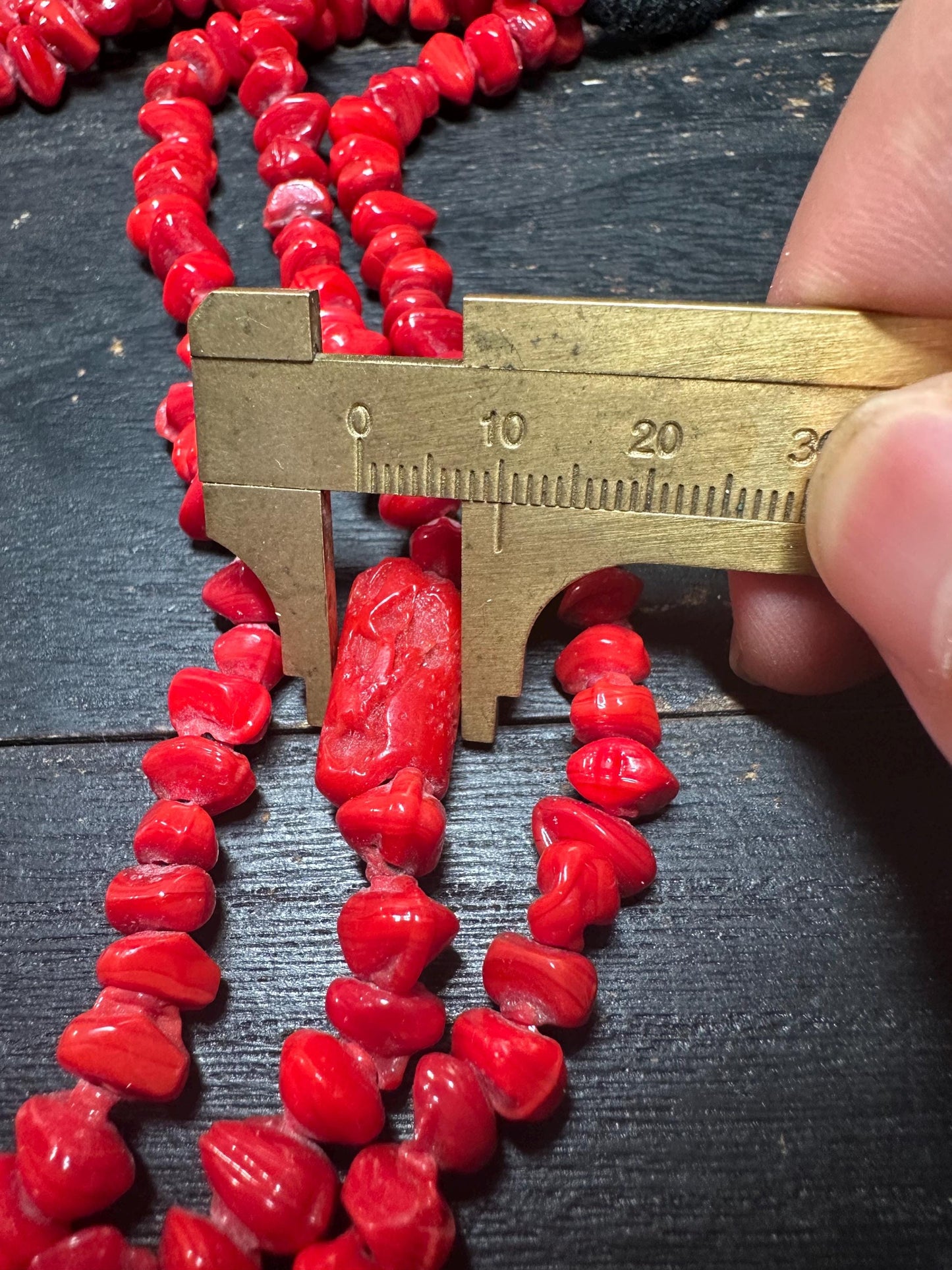 Bold Tribal Red Glass & Faux Coral Beaded Necklace  Multi-Strand African-Inspired Ethnic Statement Jewelry