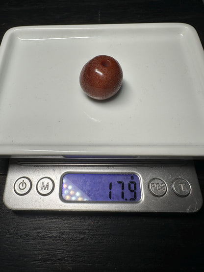 Himalayan Agate Onyx Beads: Rustic Red-Brown Gemstone Pair