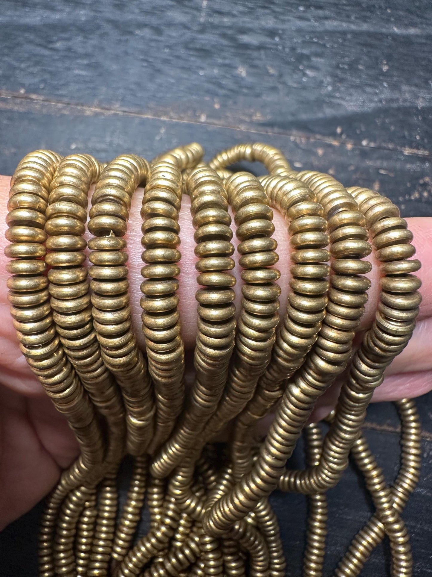 Handmade Nepal Brass Spacer Beads: African Style Jewelry Making