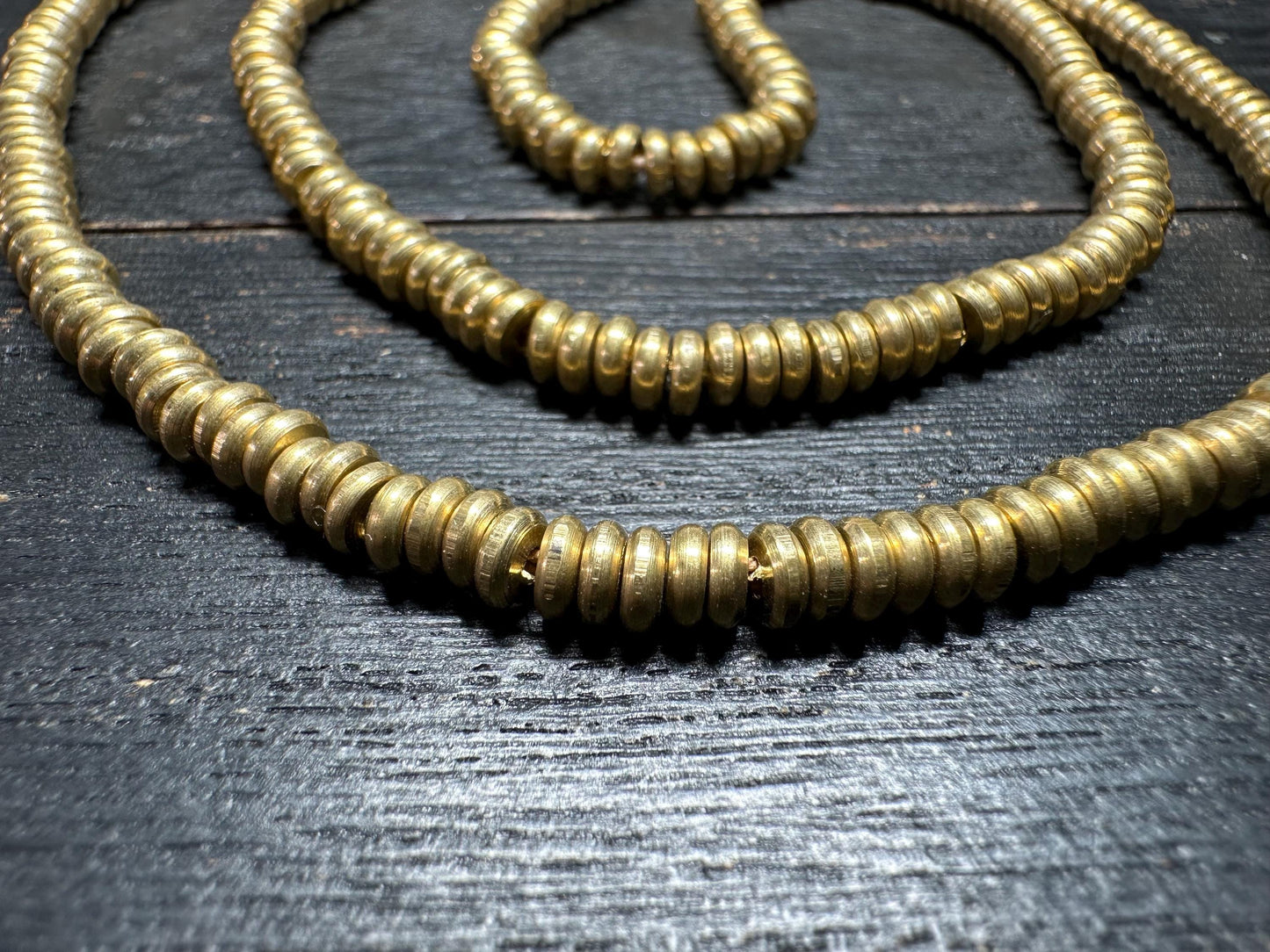 Handmade Nepal Brass Spacer Beads: African Style Jewelry Supplies