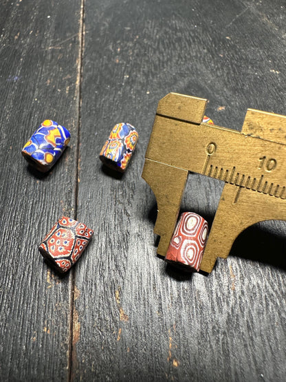5 Pics Rare Venetian Millefiori Beads  Antique African Trade Beads for Jewelry & Crafts