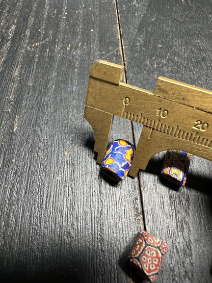 5 Pics Rare Venetian Millefiori Beads  Antique African Trade Beads for Jewelry & Crafts