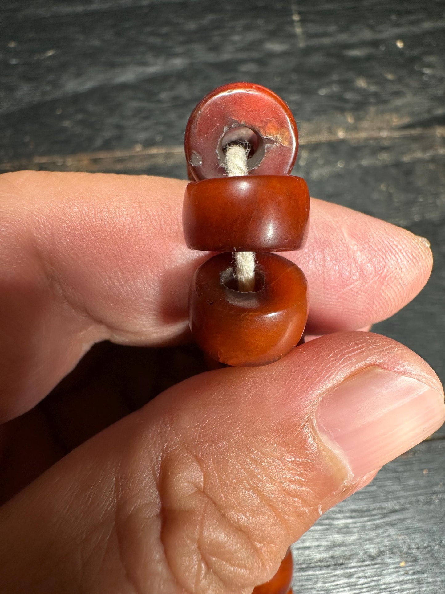 Antique Carnelian Agate Beads: Tibetan Dzi Style, Mala Jewelry