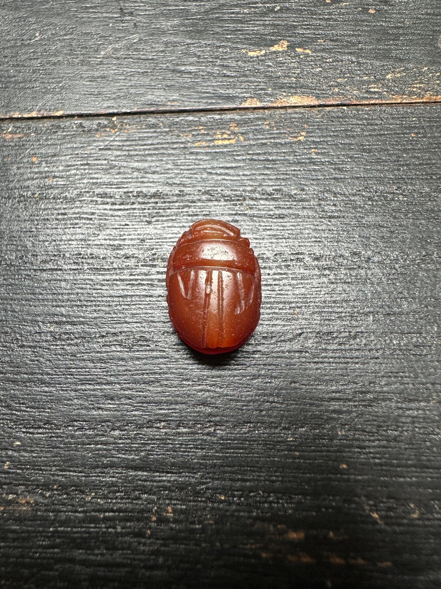 Ancient Afghan Carnelian Intaglio Amulet | Hand-Carved Scarab Seal Stamp | Antique Agate Amulet from Afghanistan