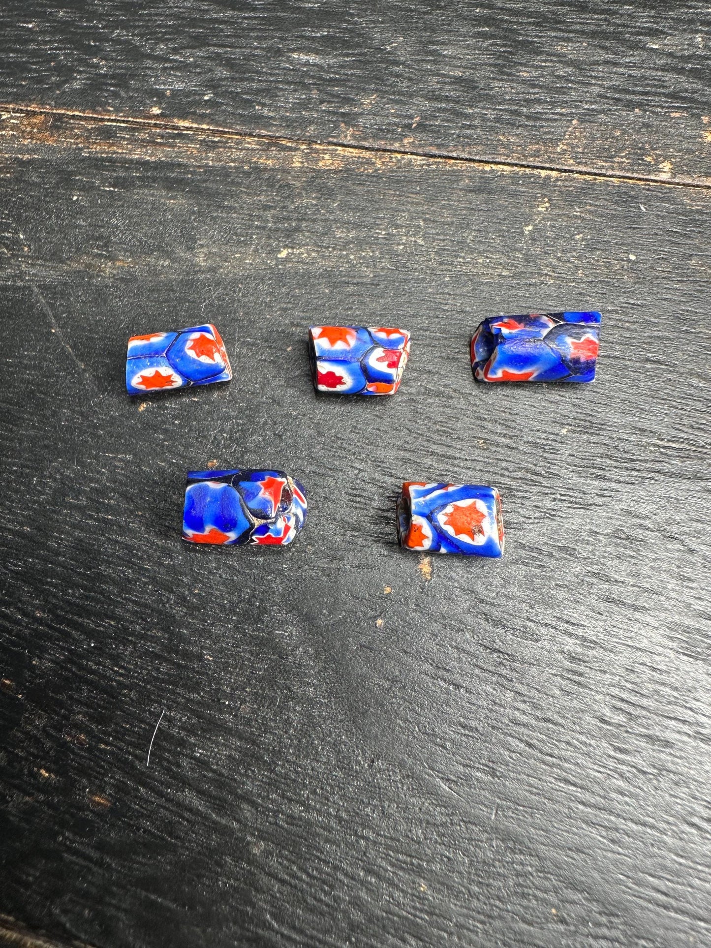 Antique Millefiori Trade Beads: Venetian Cylinder Mosaic Glass