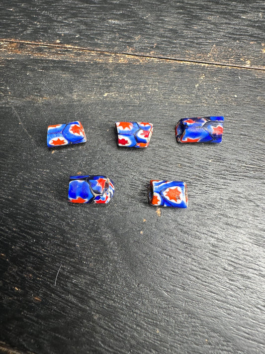 Antique Millefiori Trade Beads: Venetian Cylinder Mosaic Glass