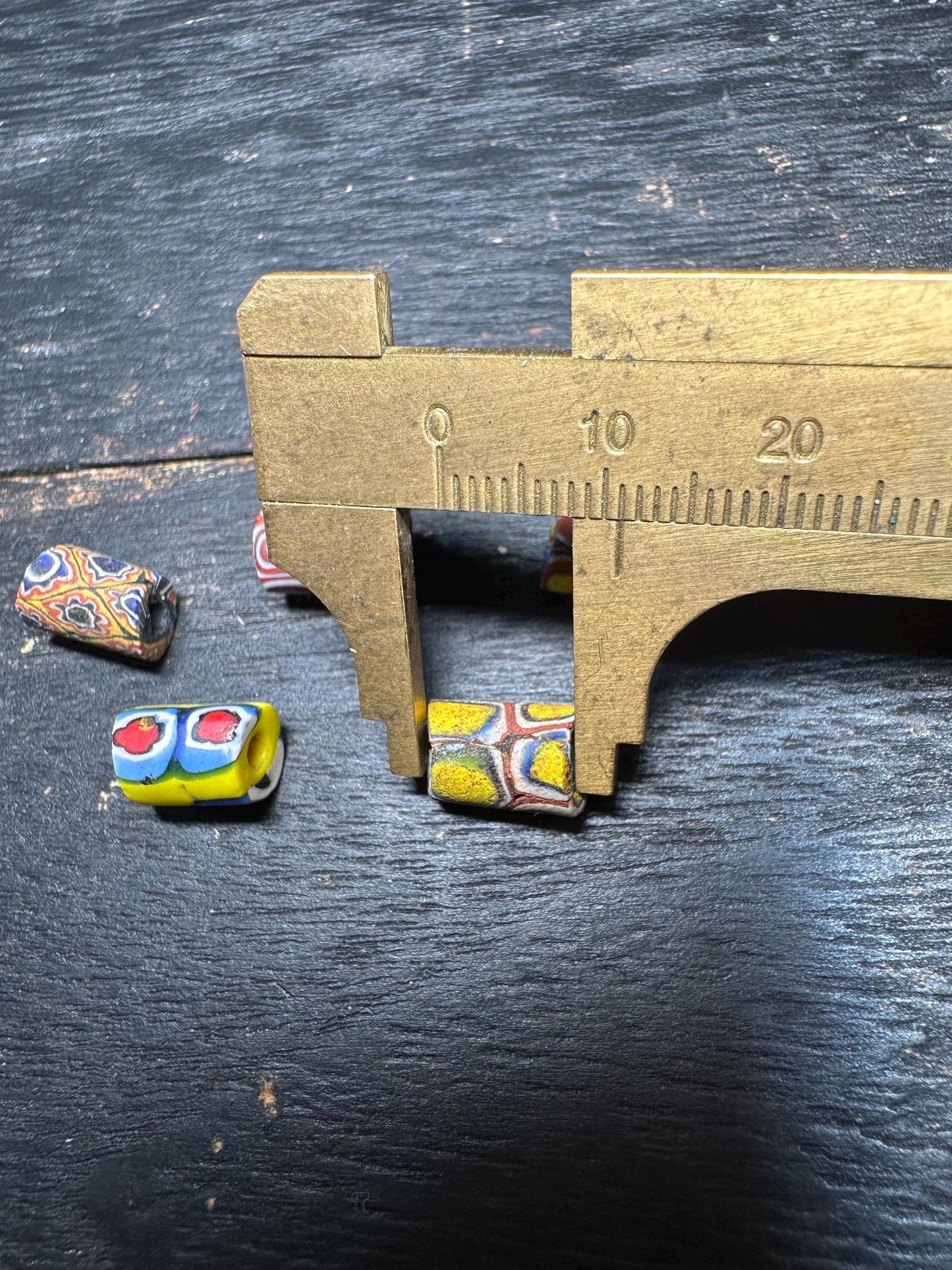 Antique Millefiori Trade Beads: Venetian Cylinder Mosaic Glass