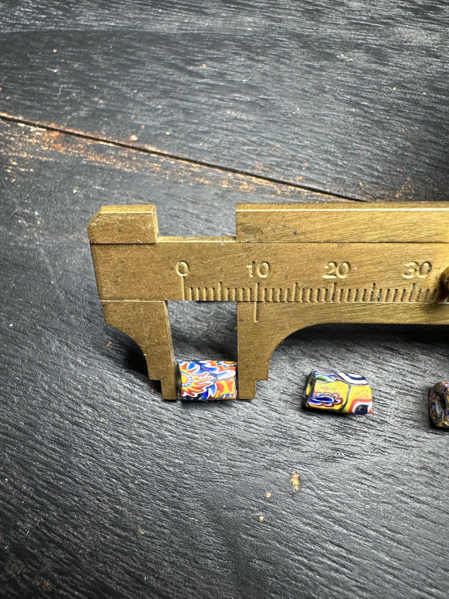 5 Vintage Millefiori African Trade Beads  Rare Venetian Glass Cylinder Beads  Jewelry Supplies