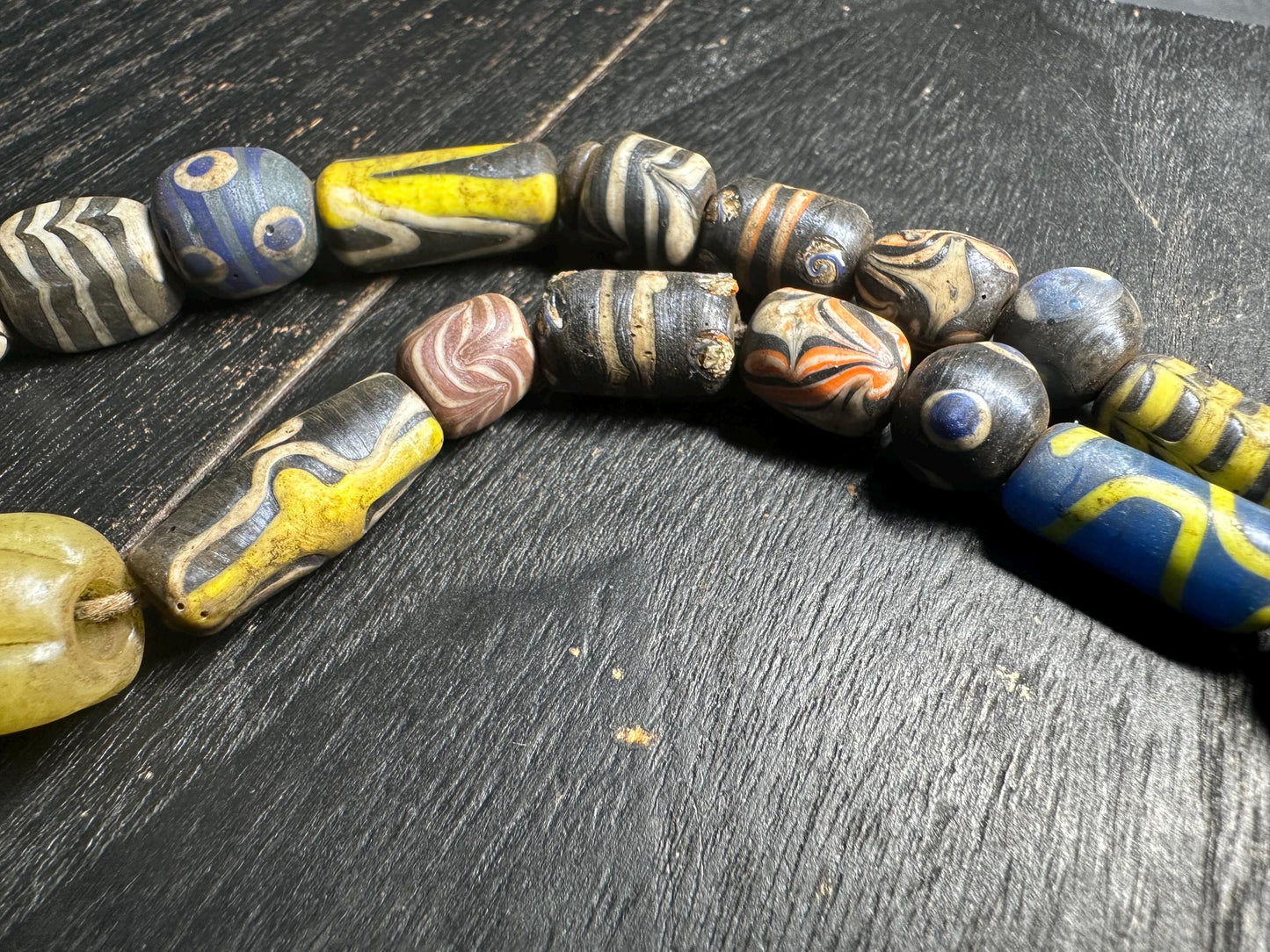 Handcrafted Nepalese Glass Bead Necklace: Tribal Boho Jewelry