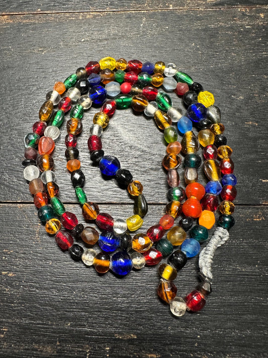 Vintage style Mix Assorted Shapes and multicolor glass beads from Nepal