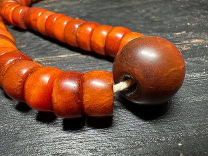Antique Carnelian Agate Beads: Tibetan Dzi Style, Mala Jewelry