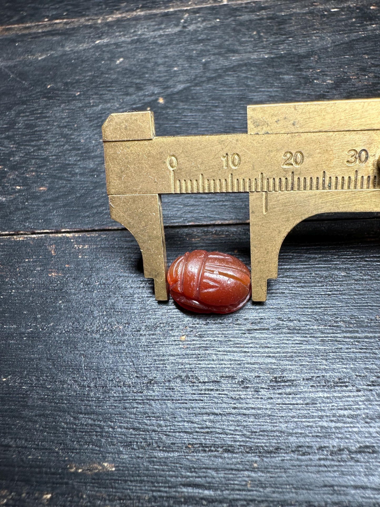 Ancient Afghan Carnelian Intaglio Amulet | Hand-Carved Scarab Seal Stamp | Antique Agate Amulet from Afghanistan