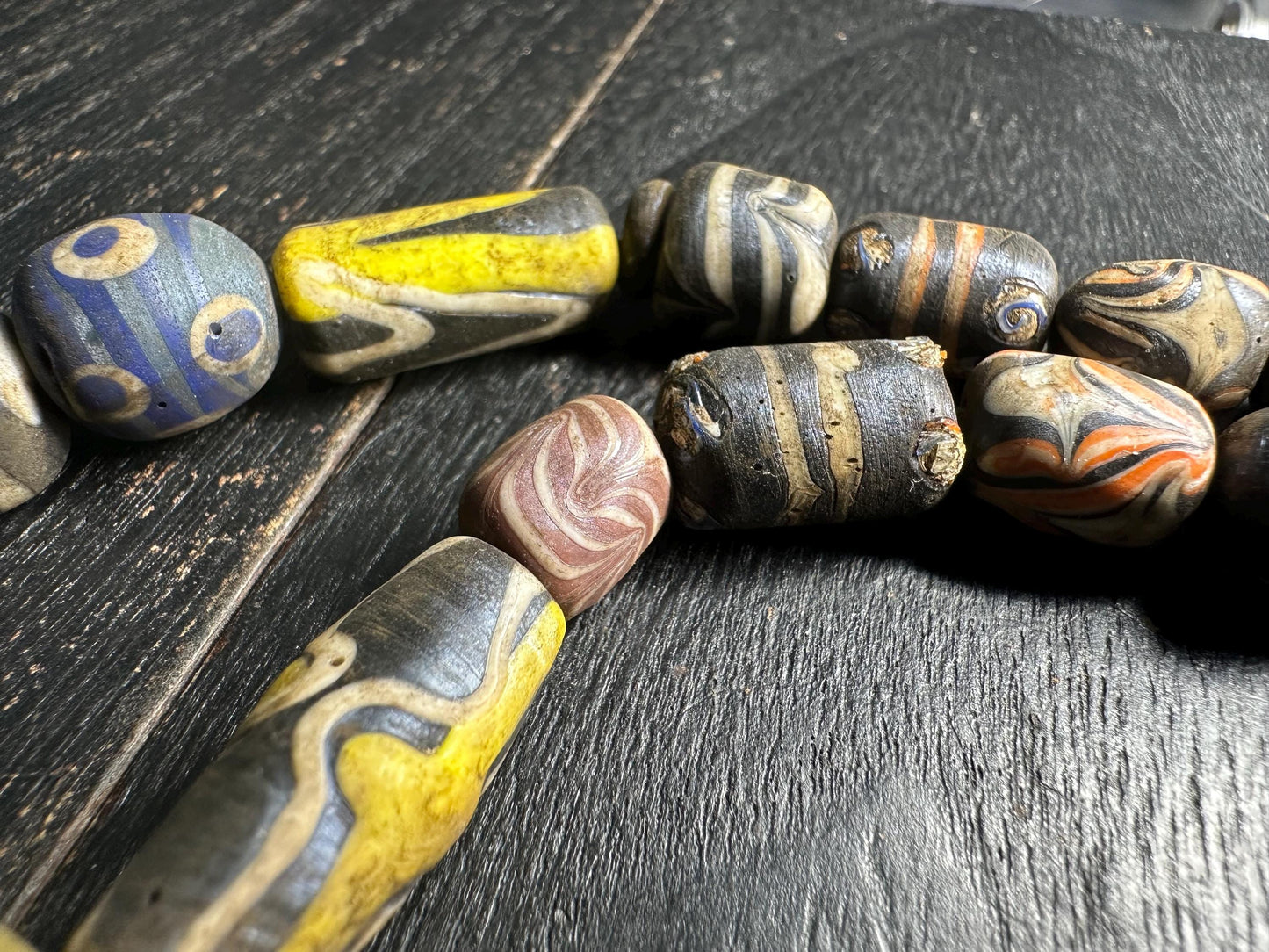 Handcrafted Nepalese Glass Bead Necklace: Tribal Boho Jewelry