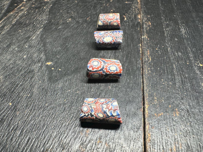 Antique Millefiori Trade Beads: Venetian Glass Cylinder Beads