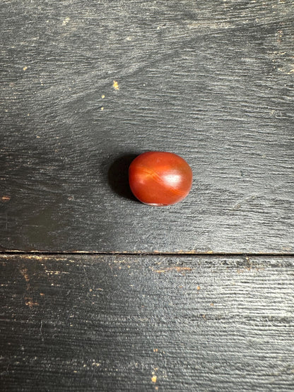 Hand-Carved Carnelian Intaglio Bead  Ancient Style Collectors Pendant  Rounded Back Amulet Stone