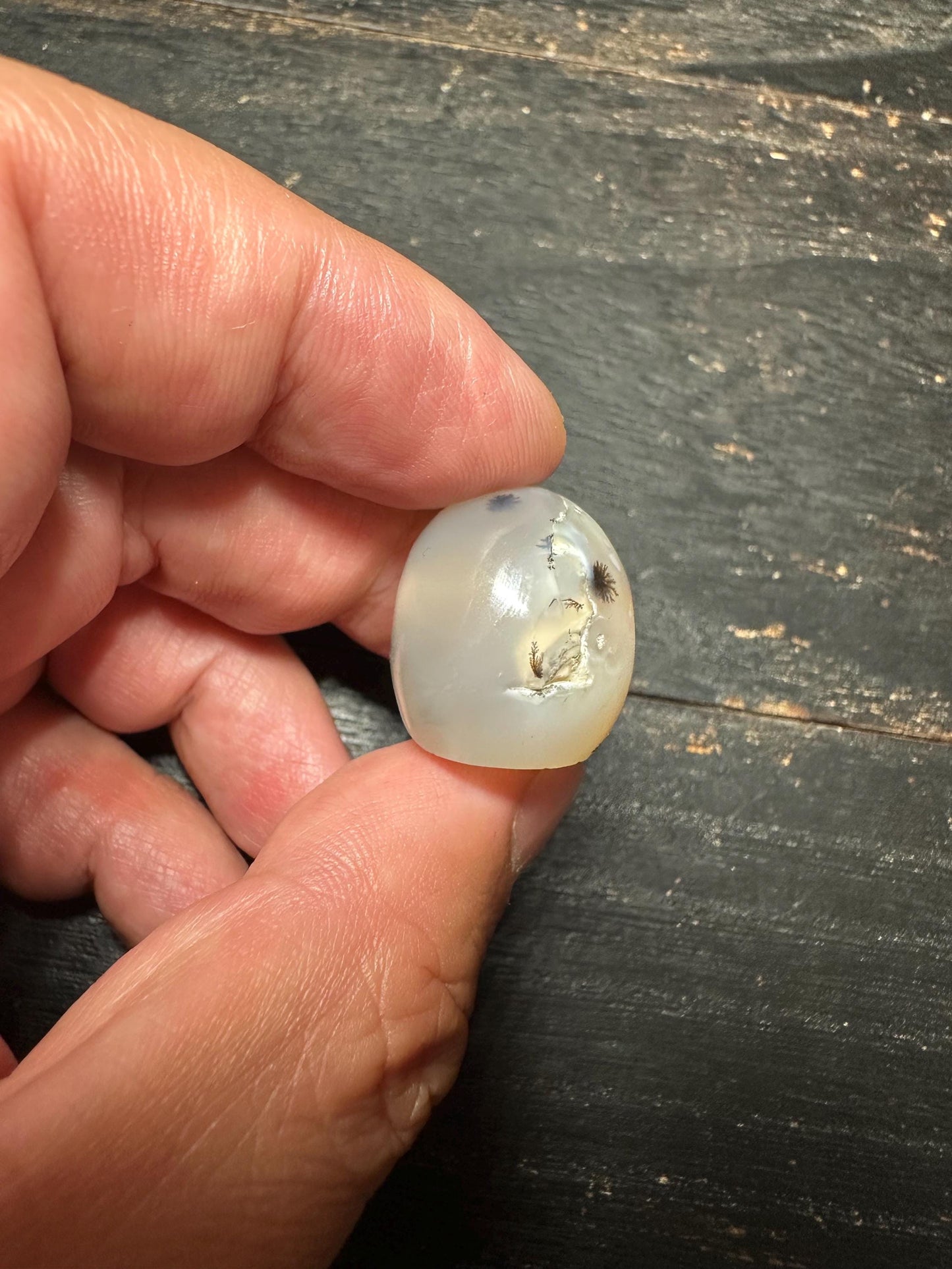 Vintage Style Agate Seal Pendant  Hand-Carved Intaglio Stone Bead  Rounded Amulet with Side Hole