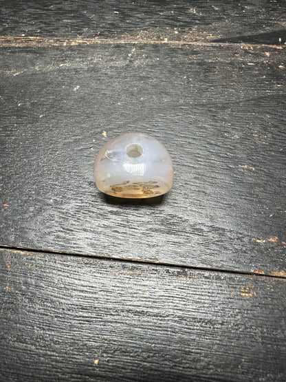 Agate Focal Bead  Artisan Intaglio Pendant  Rounded Back Carved Stone for Necklace Design