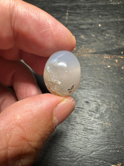 Primitive Style Agate Intaglio Bead  Carved Rounded Pendant  Ancient Tribal Jewelry Supply