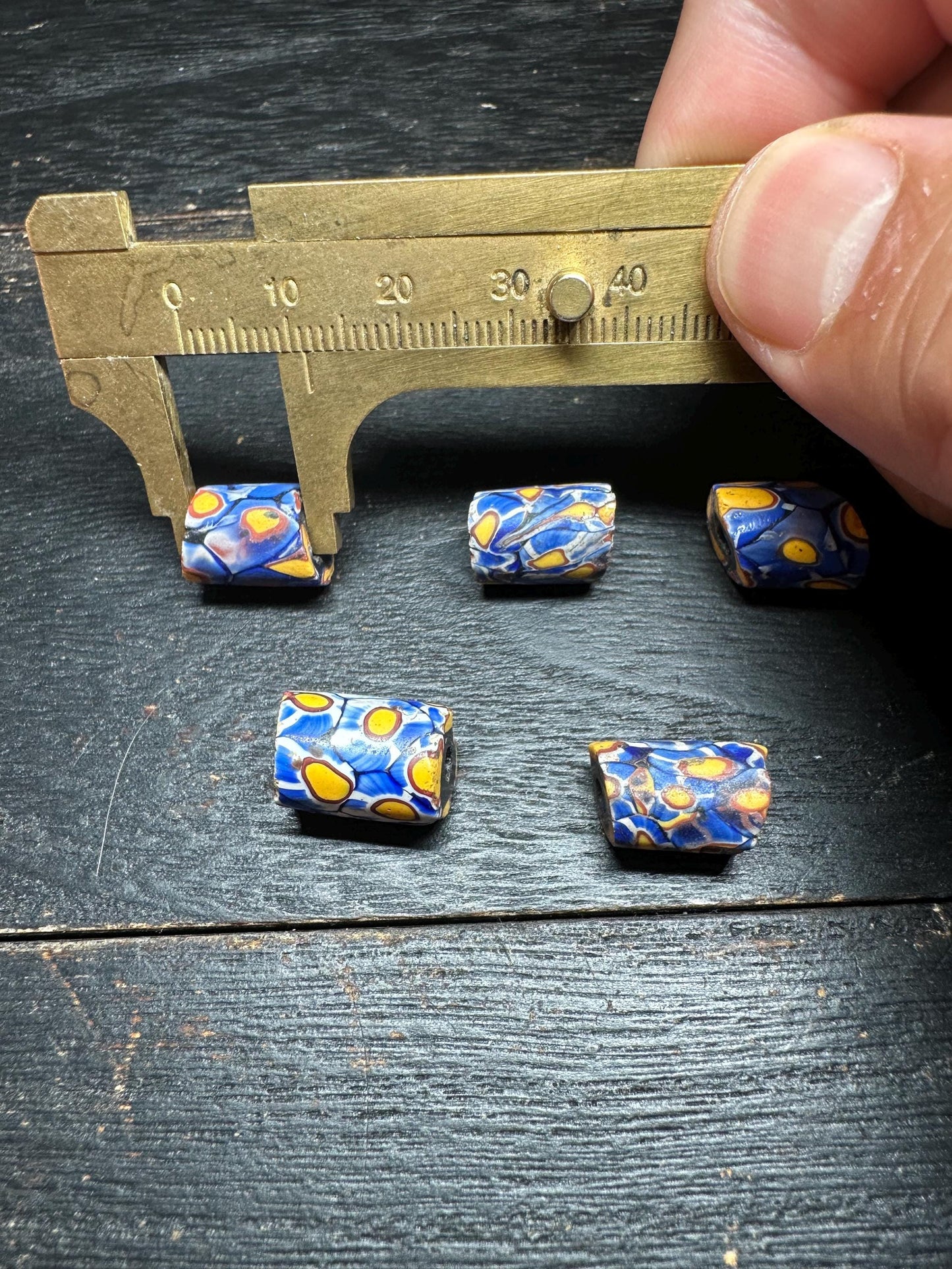 Antique Millefiori Beads: Venetian Cylinder Trade Beads for Jewelry