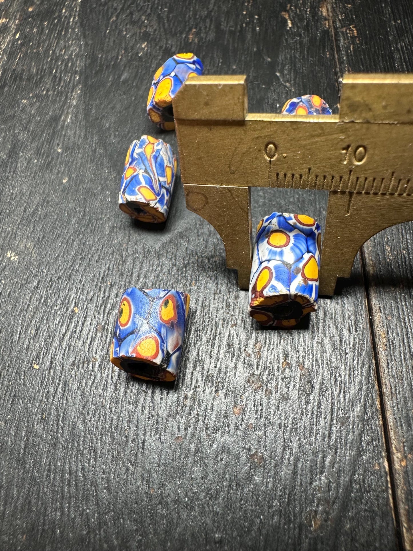 Antique Millefiori Beads: Venetian Cylinder Trade Beads for Jewelry