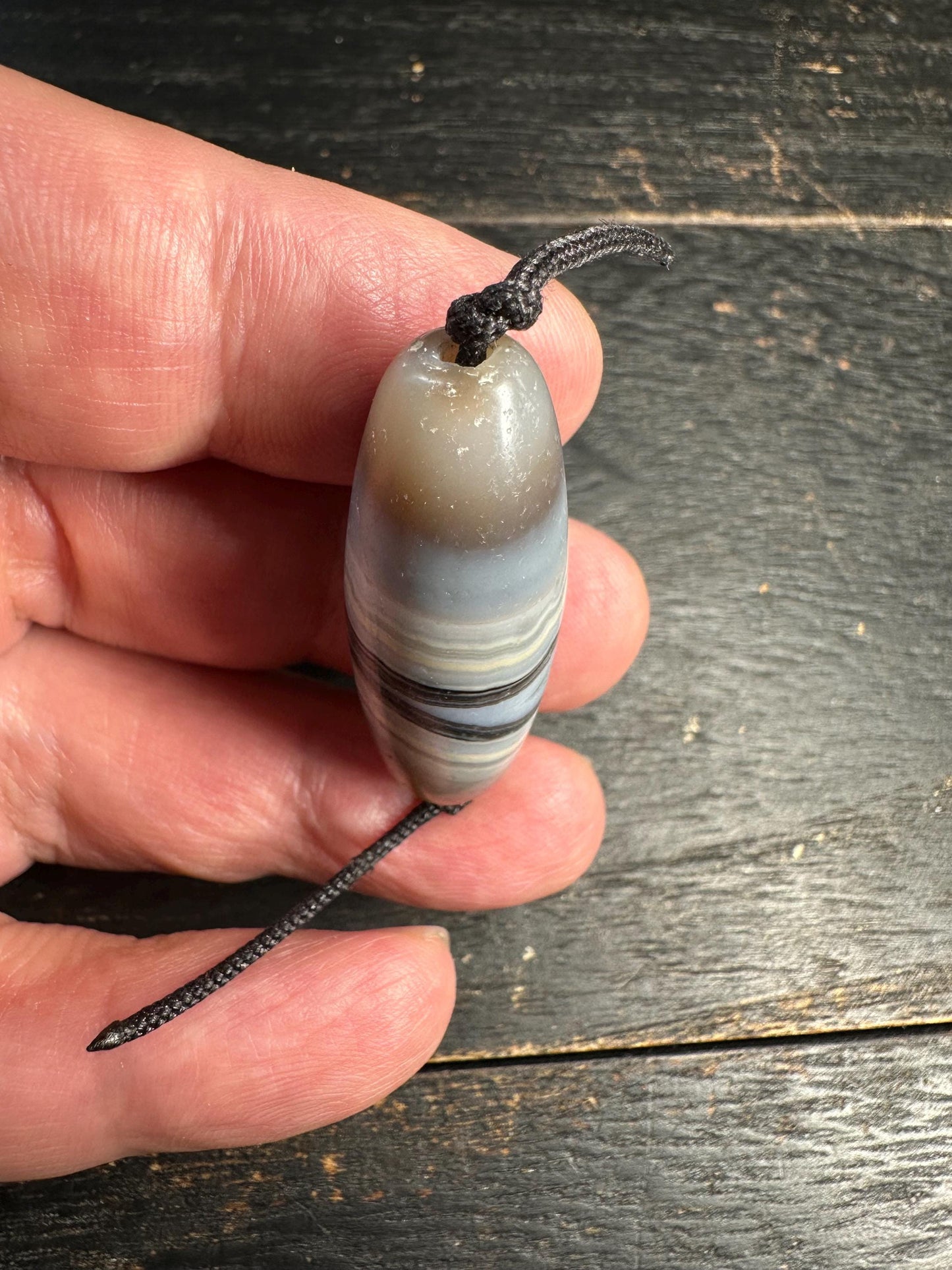 Handmade Original Tibetan Chung Dzi Bead  Pure Agate from the Himalayas | Ancient-Style Healing Amulet