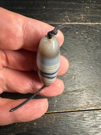 Handmade Original Tibetan Chung Dzi Bead  Pure Agate from the Himalayas | Ancient-Style Healing Amulet