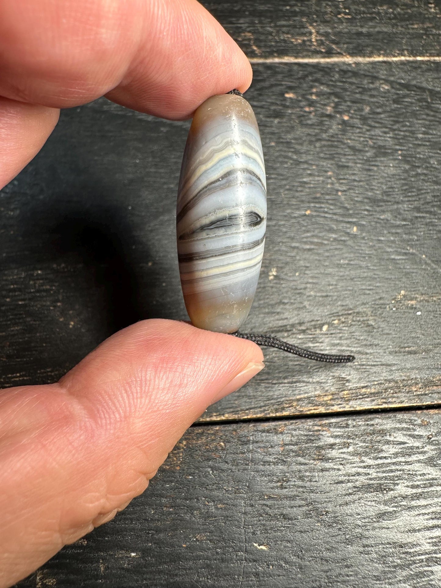 Handmade Original Tibetan Chung Dzi Bead  Pure Agate from the Himalayas | Ancient-Style Healing Amulet