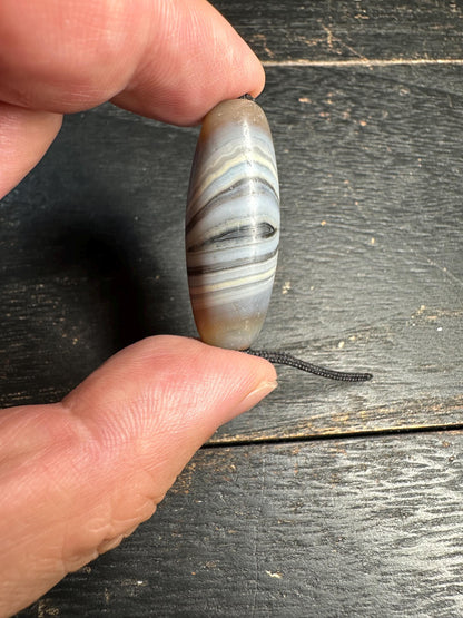 Handmade Original Tibetan Chung Dzi Bead  Pure Agate from the Himalayas | Ancient-Style Healing Amulet