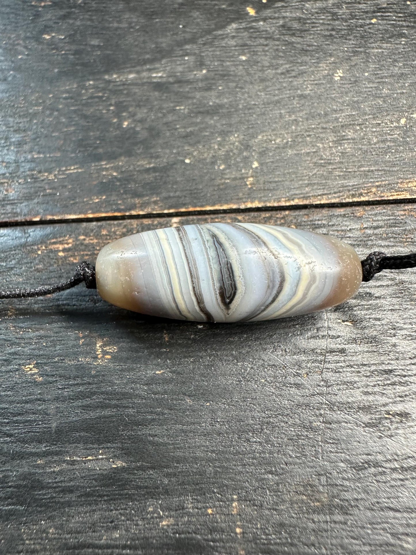 Handmade Original Tibetan Chung Dzi Bead  Pure Agate from the Himalayas | Ancient-Style Healing Amulet