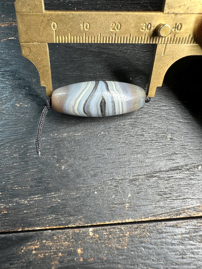 Handmade Original Tibetan Chung Dzi Bead  Pure Agate from the Himalayas | Ancient-Style Healing Amulet