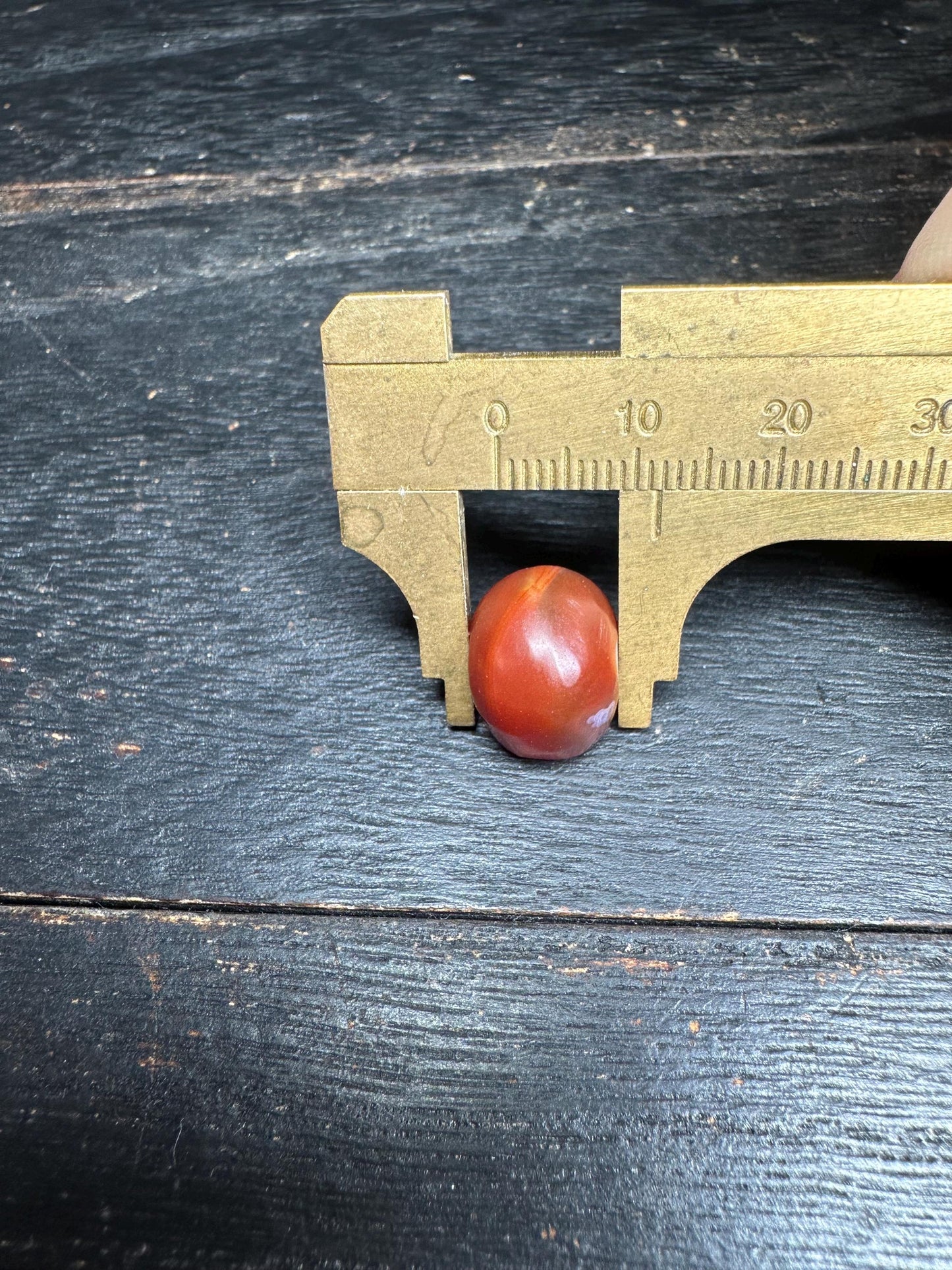 Hand-Carved Carnelian Intaglio Bead  Ancient Style Collectors Pendant  Rounded Back Amulet Stone