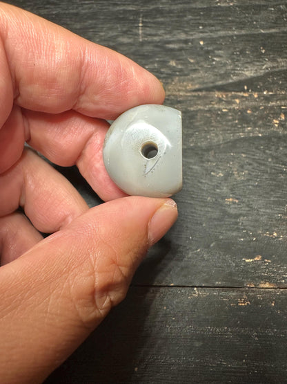 Hand-Carved Agate Intaglio Pendant  Ancient Style Stone Bead  Rounded Back Amulet for Jewelry Making