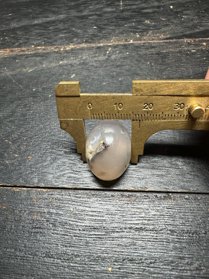 Agate Focal Bead  Artisan Intaglio Pendant  Rounded Back Carved Stone for Necklace Design