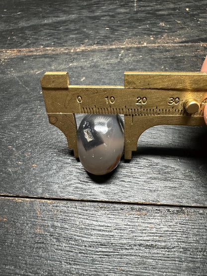 Minimalist Agate Pendant  Hand Carved Rounded Intaglio Bead  Earthy Ancient Style Charm