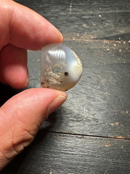 Hand Carved Agate Intaglio Pendant: Ancient Style Jewelry Bead