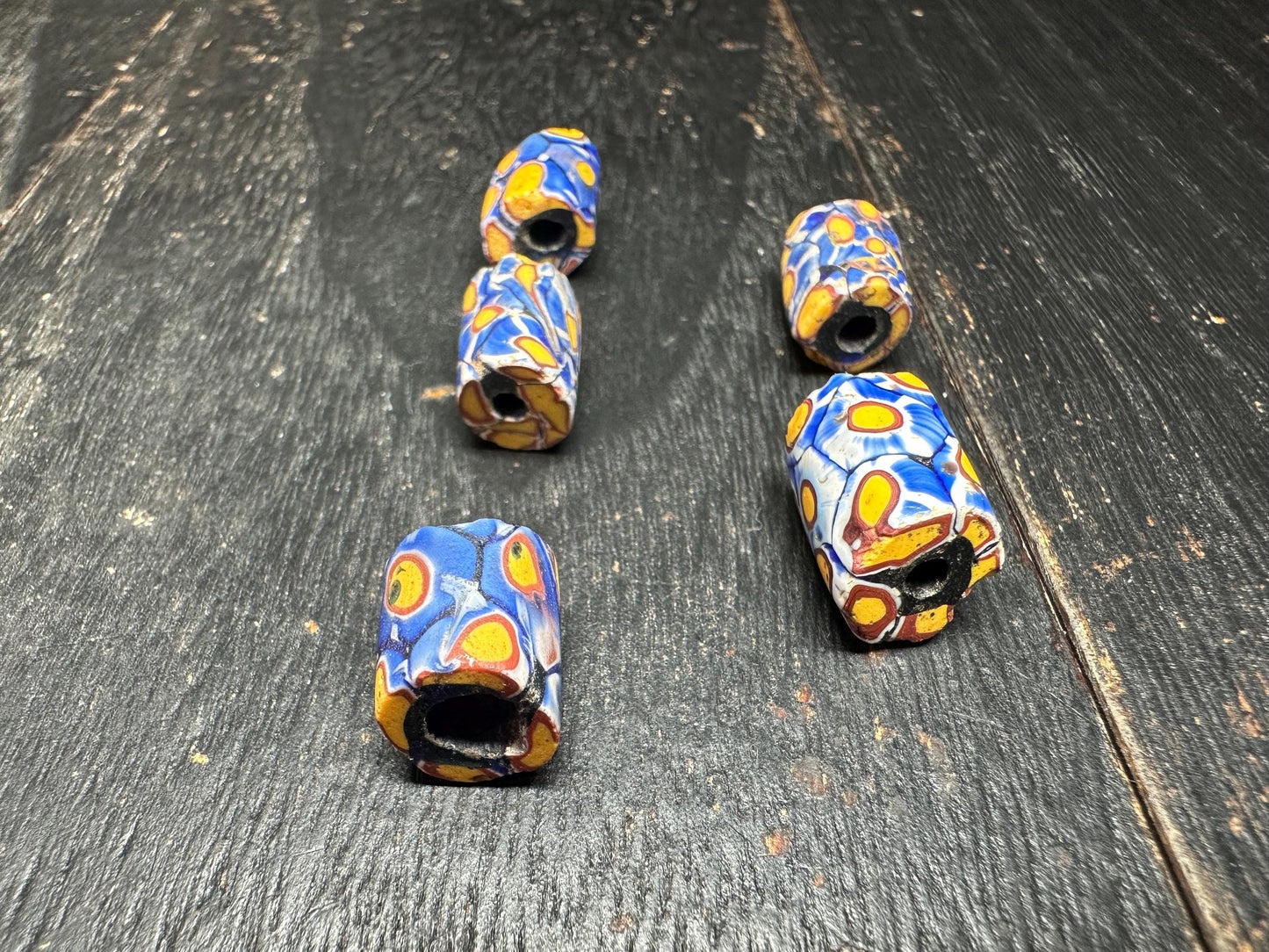 Antique Millefiori Beads: Venetian Cylinder Trade Beads for Jewelry
