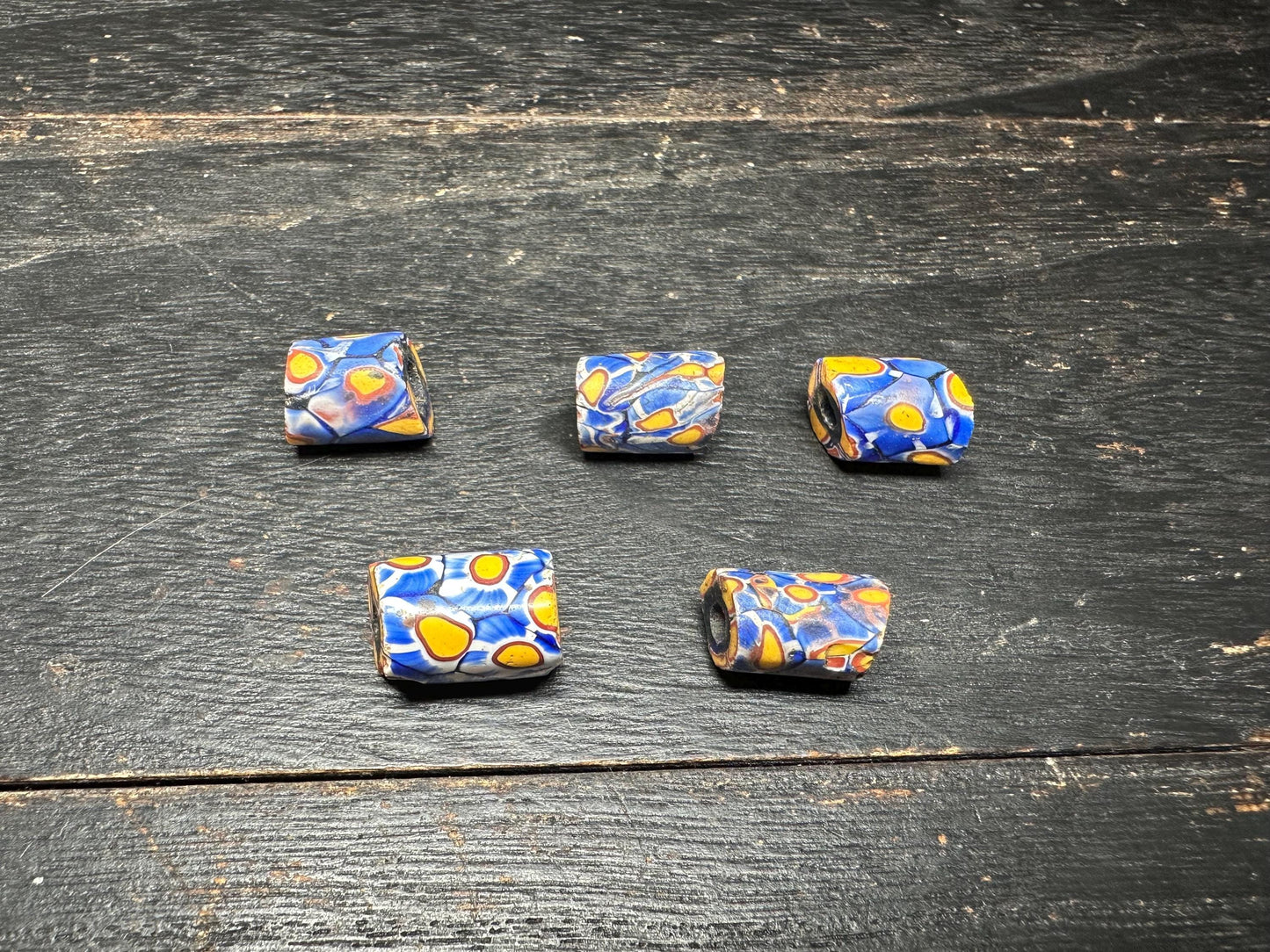 Antique Millefiori Beads: Venetian Cylinder Trade Beads for Jewelry